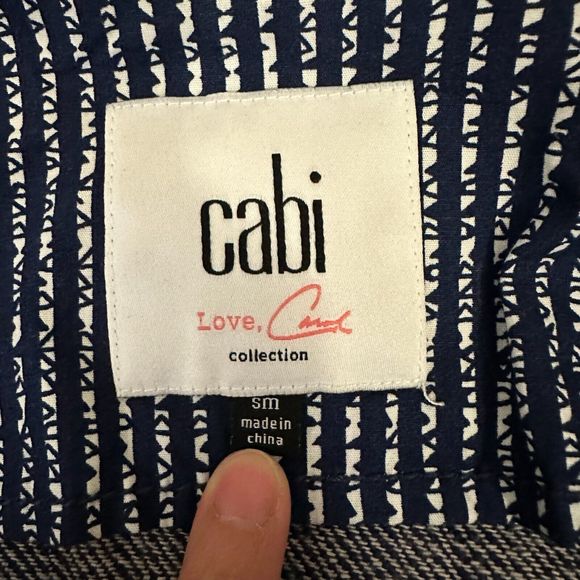 CABI #5100 Hooded Adventure Anorak Full Zip Jacket Blue Indigo - Picture 10 of 12